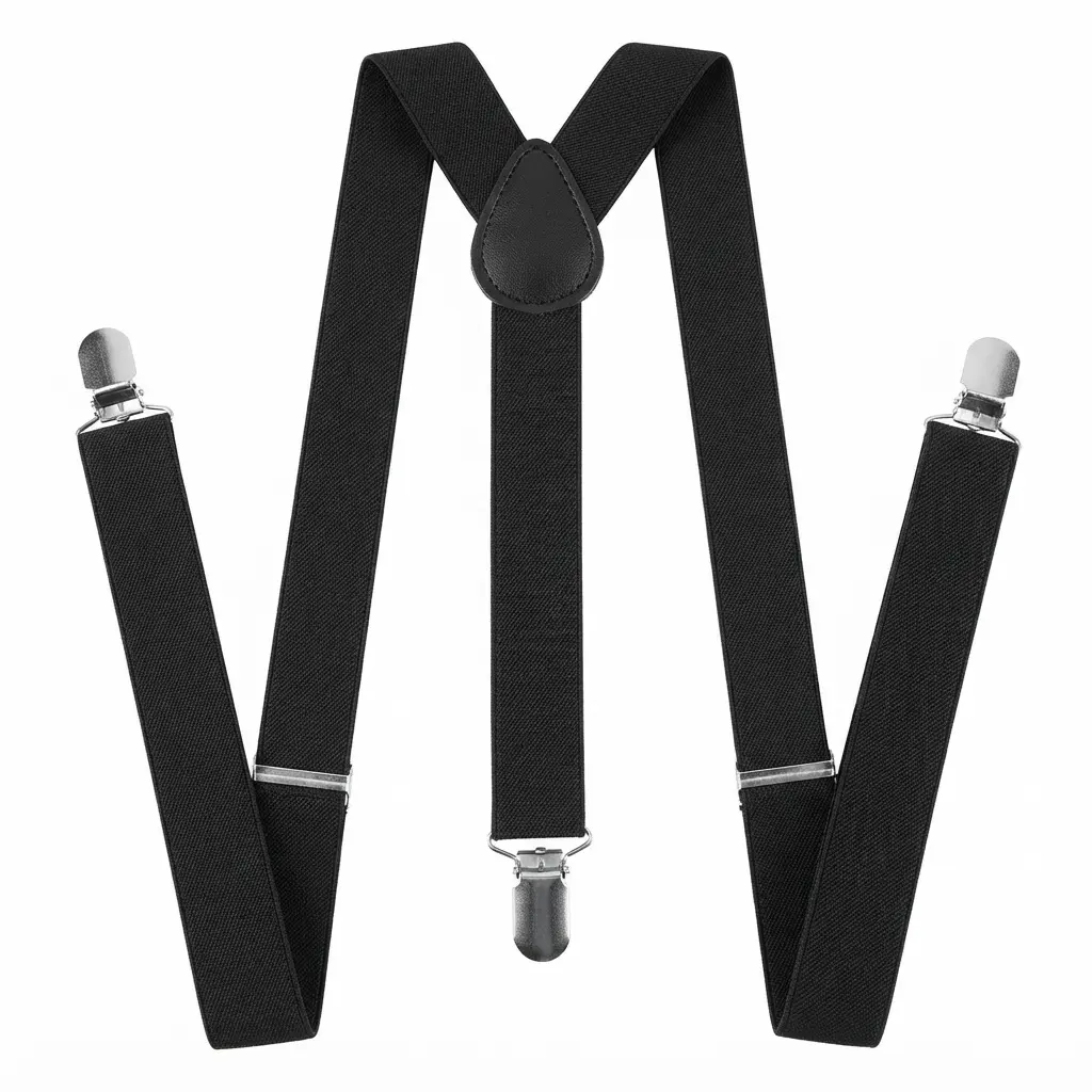 Black Clip on Suspenders Black Clip on Suspenders - Image 1