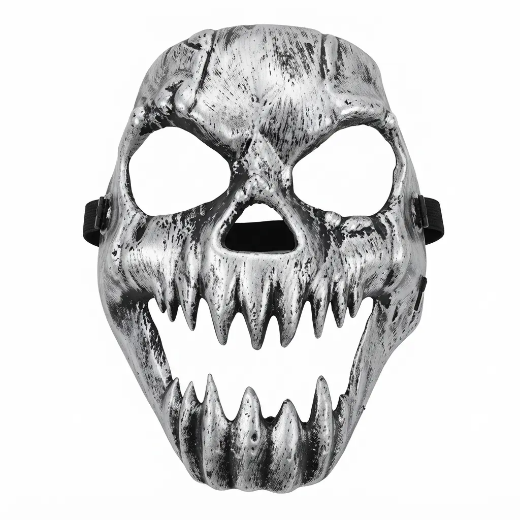 Menacing Silver Skull Mask Menacing Silver Skull Mask - Image 1