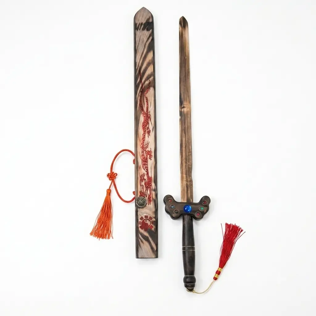 image008 (2) Chinese Wooden Sword - Image 1