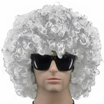 White Curly Wig