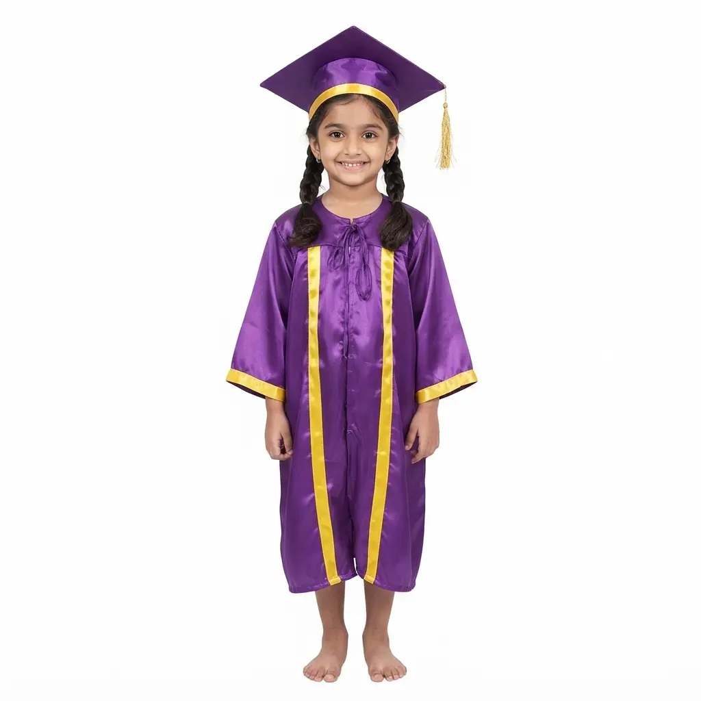 Graduation Violet Graduation Gown With Cap Adult - Image 1