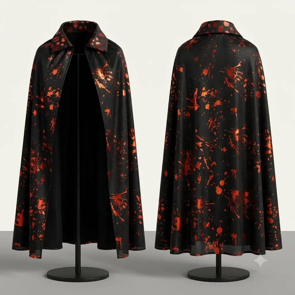 Red Skirt Witch Cape Black And Red - Image 1