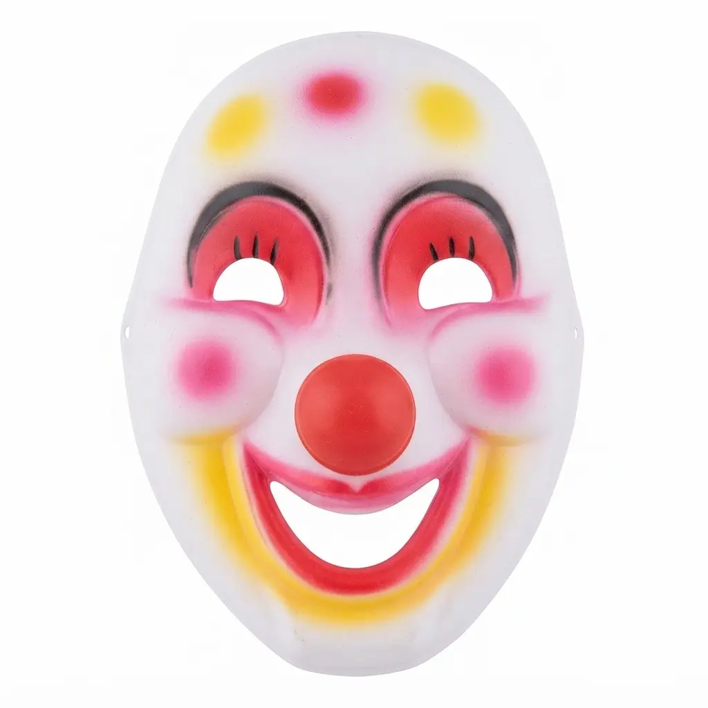 Smiling Circus Clown Plastic Mask Accesaries Sale 150 Rent 50 Deposit 100 joekar Mask - Image 1